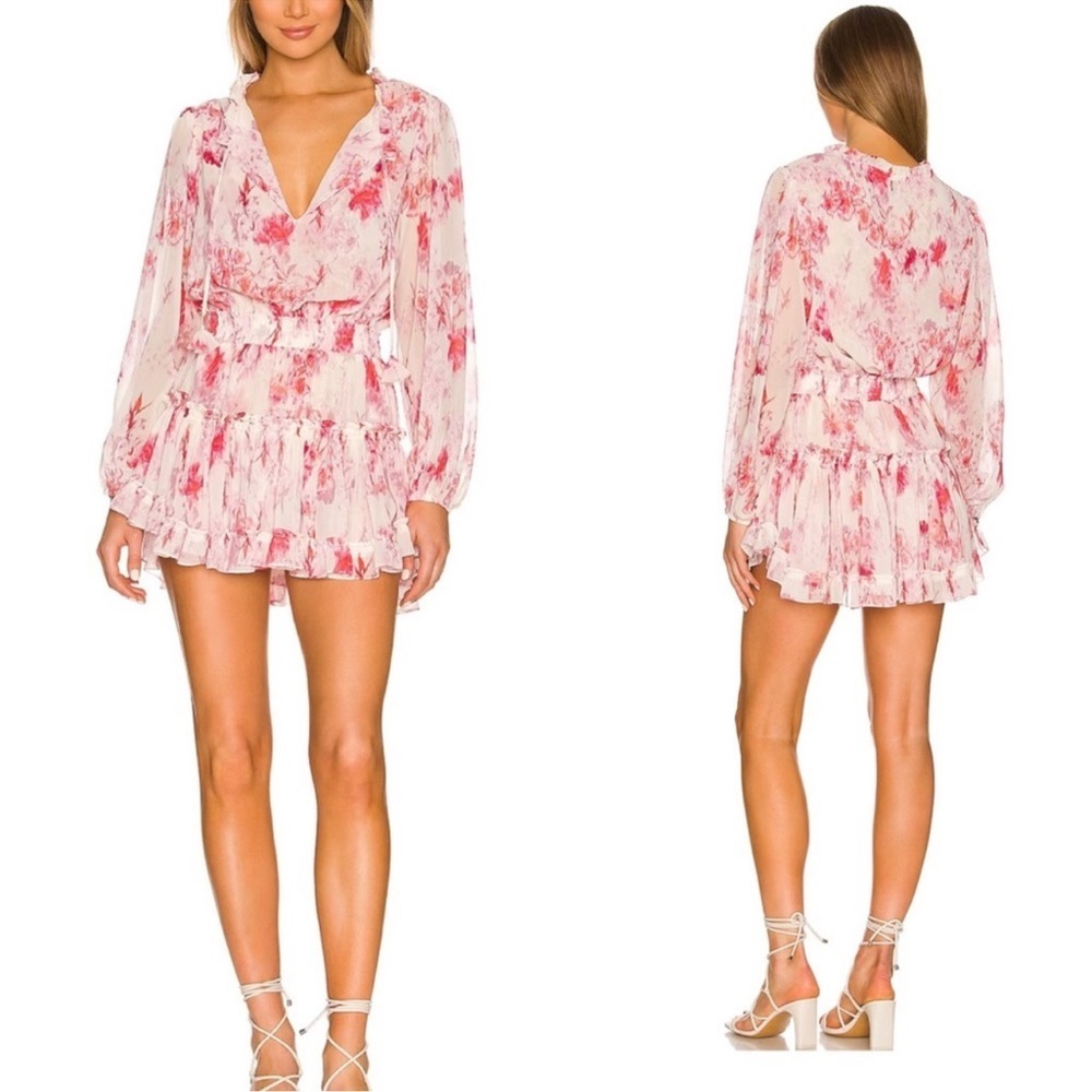 Misa Los Angeles Lorena Dress in Abstract Rose Flora - Picture 2 of 12